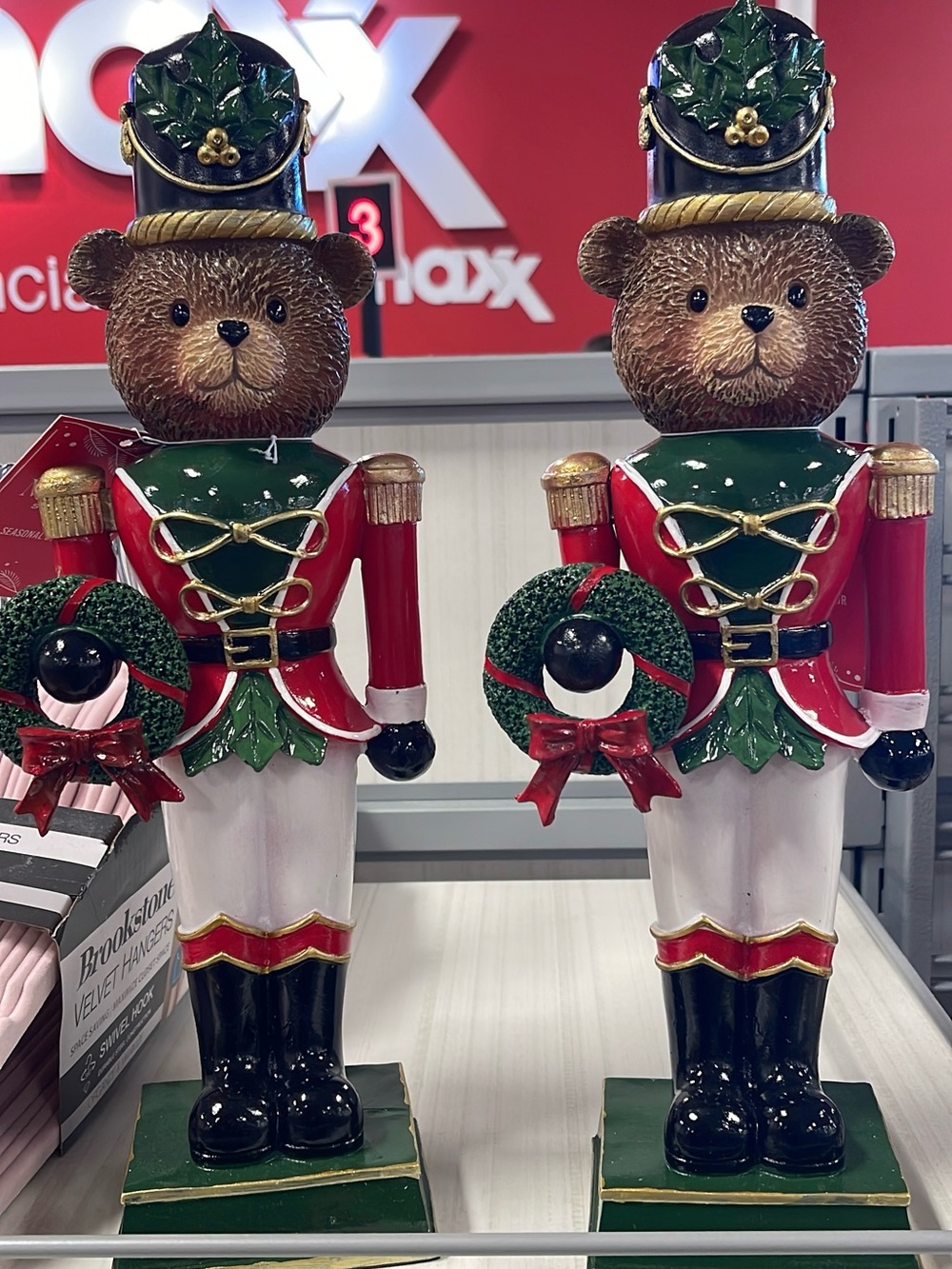 Martha Stewart Red & Green Bear Nutcracker